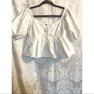 Free People Cropped Peasant Top
